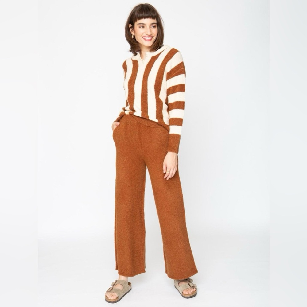Caron Callahan wide leg teddy bear pants